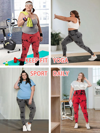 High Waisted Yoga Leggings - Seamless Butt Lifting Tummy Control Pants for Women