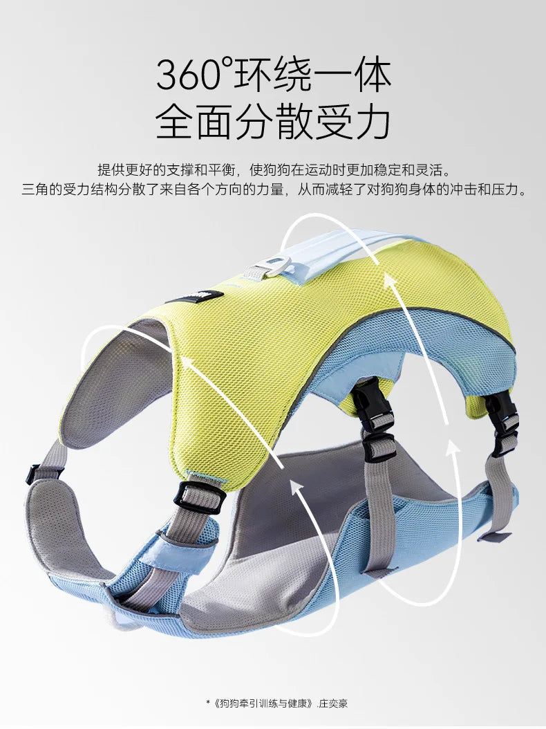 Summer Cooling Vest Style Dog Harness Breathable Leash for Small Medium Large Dogs Golden Retriever