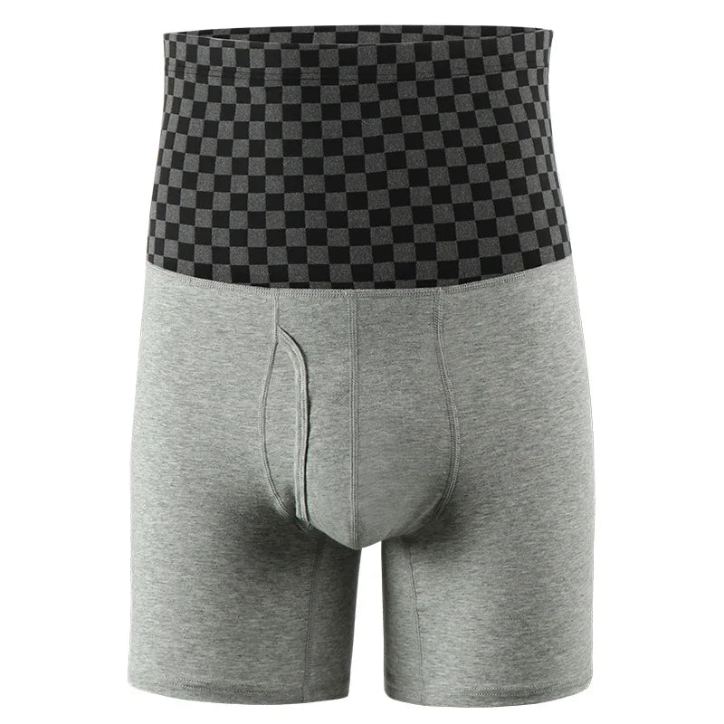 Sexy Mens Boxer Men's Underwear Cotton Waistband Anti-Wear Leg High Waist Warm Waist Protection Sports Men Panties New