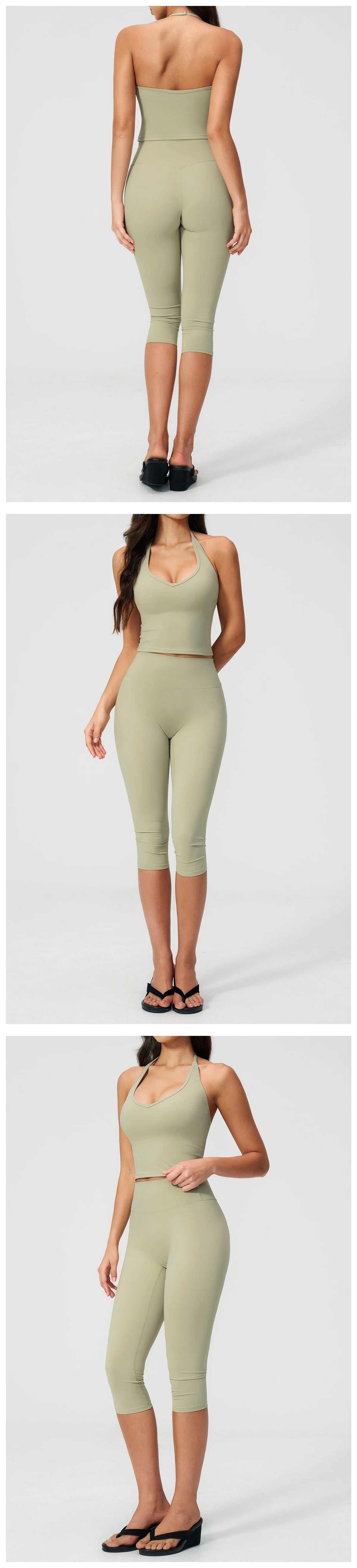 Women's Fitness Set Gym Tracksuit Breathable Sports Bra Flared Trousers Suit Workout Clothing Sportswear Female Athletic Wear