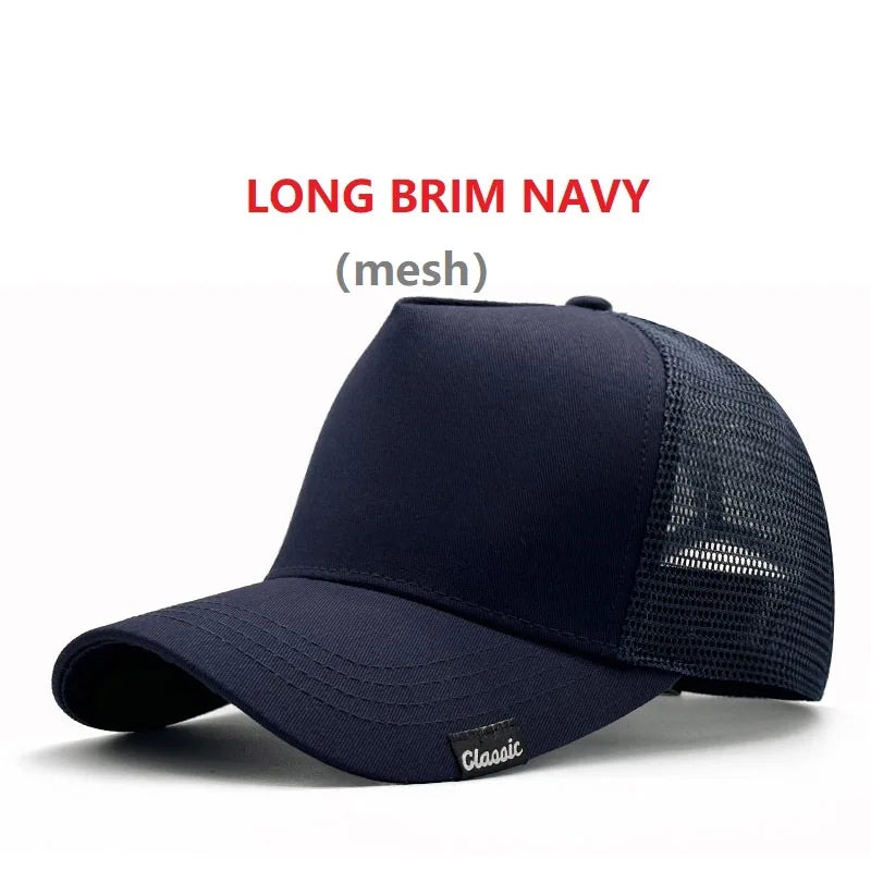 Big Head Man Large Size Mesh Baseball Hats Outdoors Plus Size Sport Caps Dad Oversize Trucker Cap 56-61cm 62-66cm