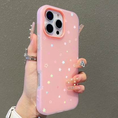 Cute Colorful Star Case for Samsung Galaxy S26 S25 S24 S23 Ultra A57 A37 A56 A55 A54 A53 A17 5G A36 A35 A34 S21FE S22 Plus Cover