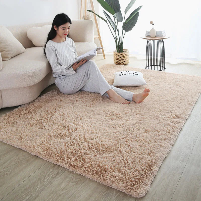 Modern Living Room Rug – Large Size Nordic Style Polyester Area Carpet Mat