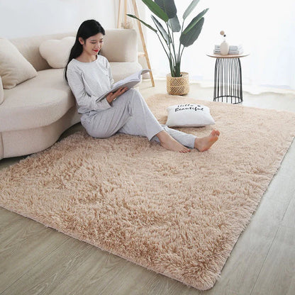 Modern Living Room Rug – Large Size Nordic Style Polyester Area Carpet Mat