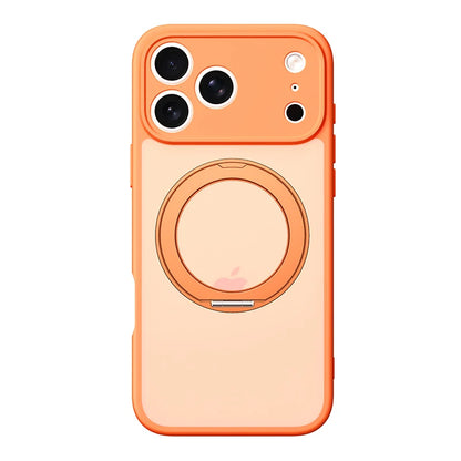 360 Rotating Magnetic Stand Case for iPhone 17 15 14 13 16 Pro Max Air for Magsafe Stress Relief Ring Holder Full Lens Cover