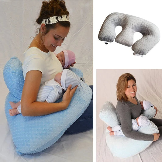 Baby Pillow Multi Functional Nursing Pillow Baby Pillow Anti Overflow and Anti Spitting Pillow Cushion for Newborns Feeding Bed