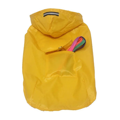 Dog Raincoat Waterproof Hoodie Jacket Rain Poncho Pet Rainwear Clothes with Reflective Stripe for All Sizes Big Puppies