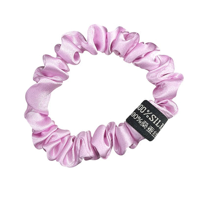 100% Pure Mulberry Silk Scrunchies Hair Bands Ties Gum Elastics Ponytail Holders for Women Girls Hair Accessories 19 Momme 1.5CM
