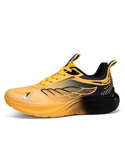 New Purple Orange Gradient Mesh Running Shoes for Men & Women, Lightweight Breathable Athletic Sneakers