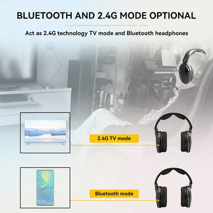 Wireless Headphone Bluetooth Headset for Mobile Phone Computer TV Earphone With Multifunction Base Rechargeable Saving Function