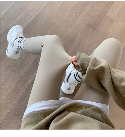 Seamless Leggings Women – High Waist Brushed Shark Fitness Pants | Slim Fit