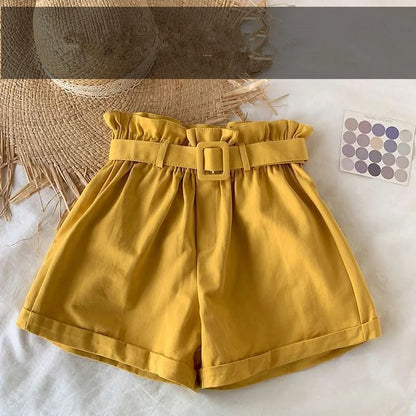 Korean Girls Casual Shorts - Thin Summer Trousers for Kids 3-12Yrs