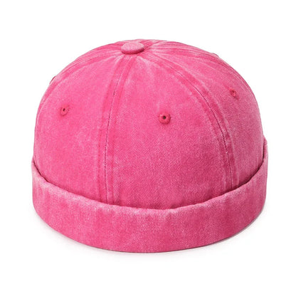 Denim Docker Cap – Brimless Sailor Beanie, Adjustable