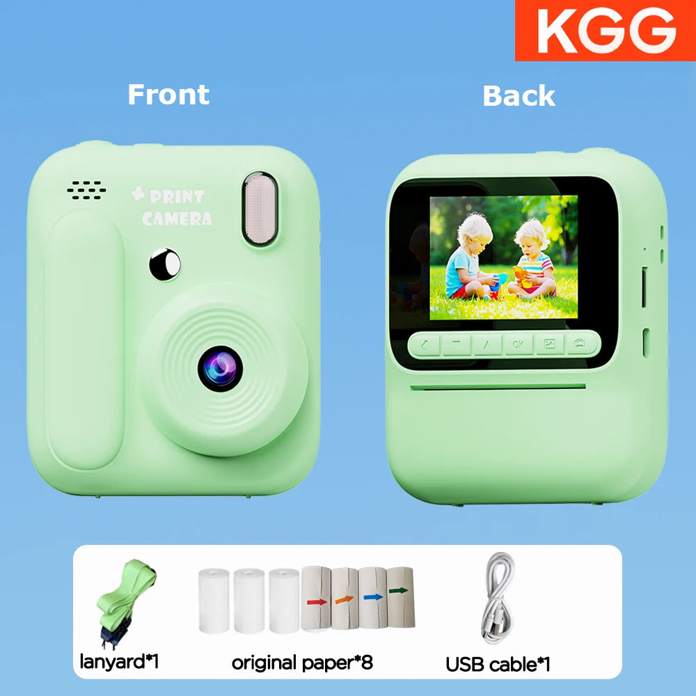 Kids Instant Camera - 32GB Digital Color Printing Camera With 1080P Video & Thermal Print