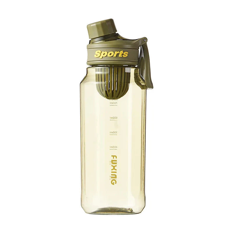 Sports Water Bottle with Tea Filter Large Capacity Transparent Bottle Plastic Cup Outdoor Travel Gym Fitness Water Bottle