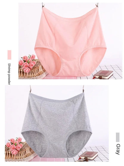 6XL Super Plus Size Women Underwear High Waist Cotton Breathable Lace Trim Panties Postpartum Big Size Ladies Underwear