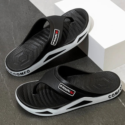 Summer Men's Slippers Fashion Indoor Bathroom Anti-slip Anti-odor Soft Sole Couple Sandals Comfort Outdoor Beach Flip Flops
