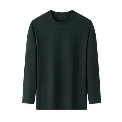 Men's Cotton T-Shirt - Long Sleeve Tee | Breathable Solid Color Shirt, Casual Summer Top