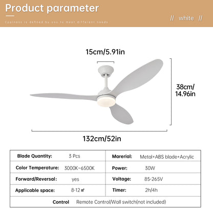 Ceiling Fan With Light,25 Inch/42 Inch/52 Inch Low Profile Ceiling Fan with remote control, For Indoor and Covered Outdoor