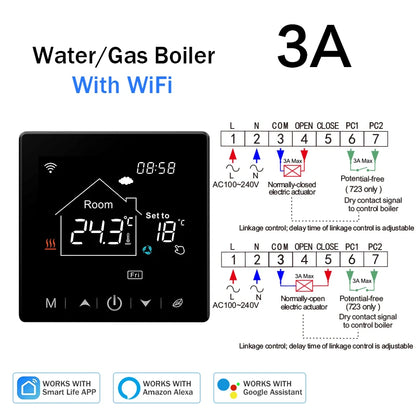 Smart Wifi Thermostat - Programmable Heating Thermostat for Floor Heating Control