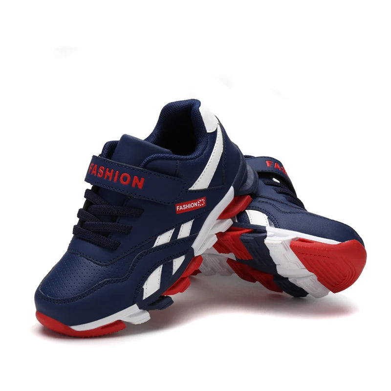 Kids Running Shoes - Lightweight Breathable Children Sneakers with Hook & Loop Closure