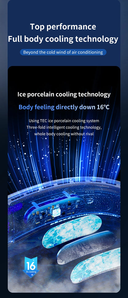 Portable Neck Fan Wearable Air Conditioner USB Rechargeable Air Cooler 5 Speed Electric Fan for Outdoor Ventilator 5000mAh Fans