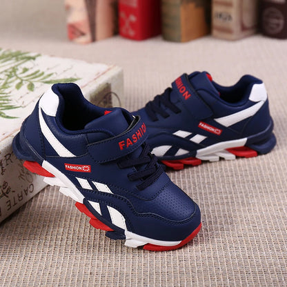 Kids Running Shoes - Lightweight Breathable Children Sneakers with Hook & Loop Closure
