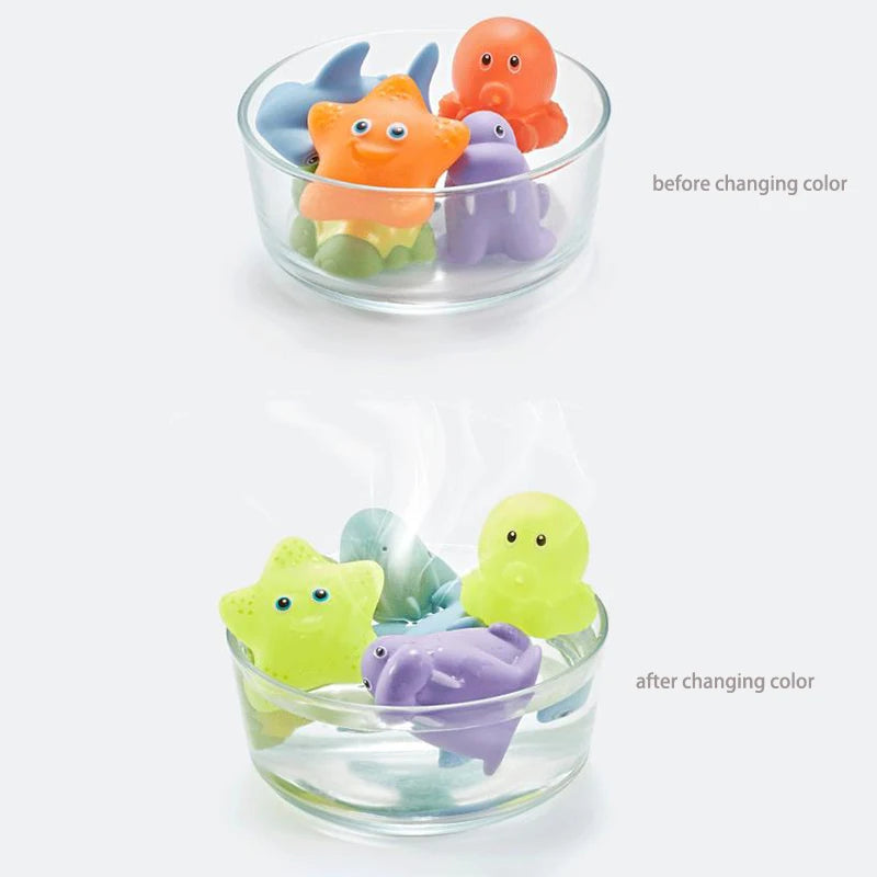 Fishing Toys Network Bag Pick up Octopu Starfish Change Color Kid Toy Swimming Summer Play Water Bath Doll Water Spray Bath toys