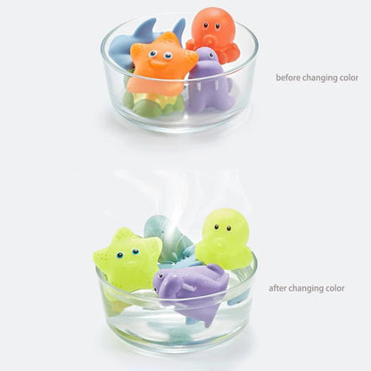 Fishing Toys Network Bag Pick up Octopu Starfish Change Color Kid Toy Swimming Summer Play Water Bath Doll Water Spray Bath toys