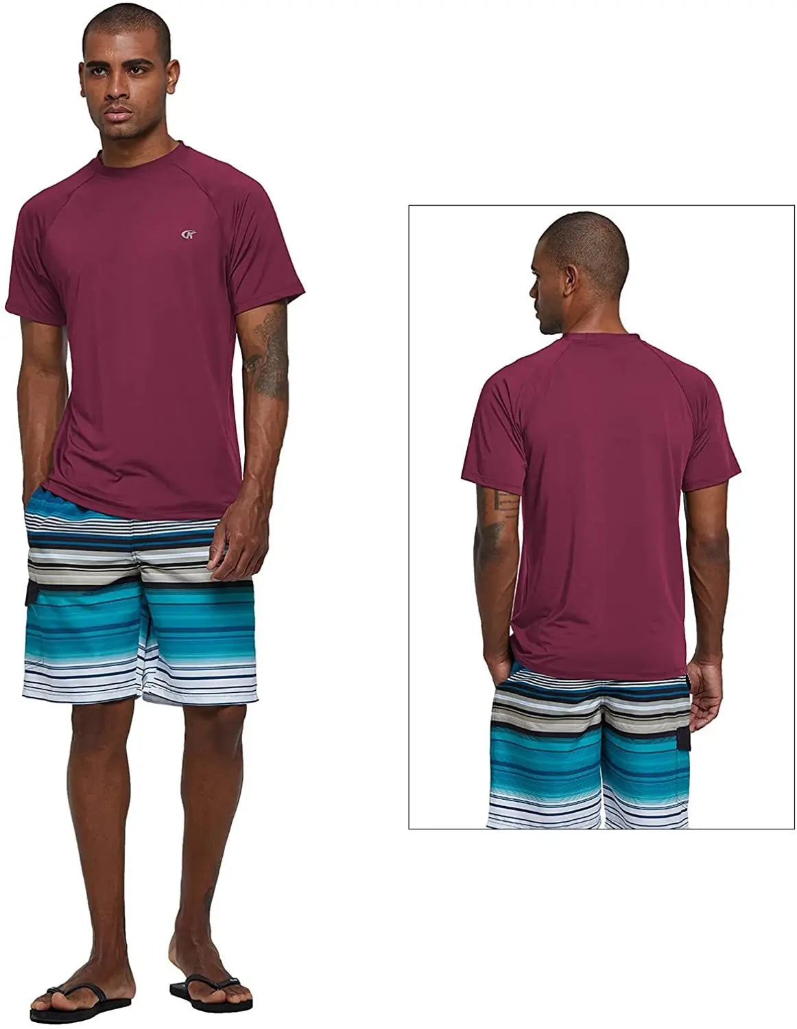 Men's UPF 50+ Beach T-Shirt – Quick-Dry Surf & Swim Top