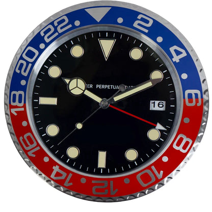 Luxury Metal Wall Clock - Modern 34cm Luminescent Home Decor