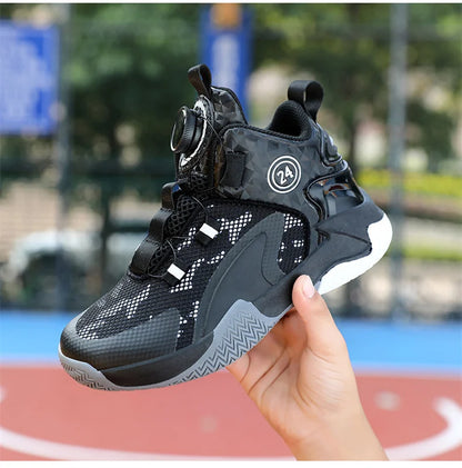 Kids Basketball Shoes - Boys Sneakers Non Slip Outdoor Sport Trainer Shoes