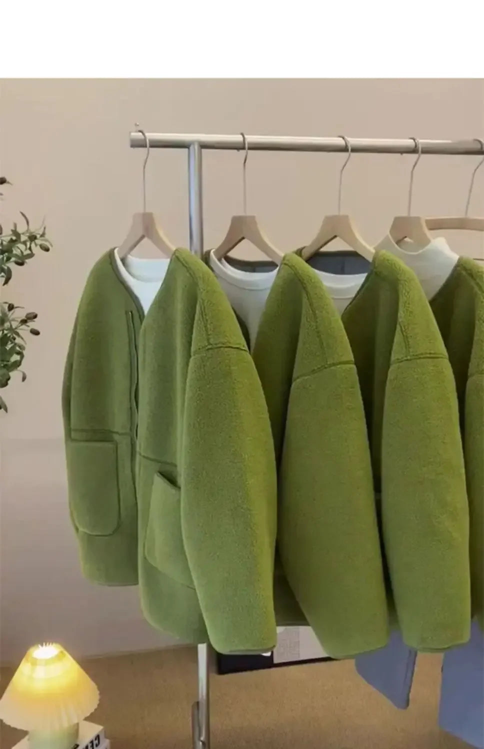 Autumn New  Women's and Chic Fleece Lamb Wool Women High-end and Street Minimalist Casual Jackets