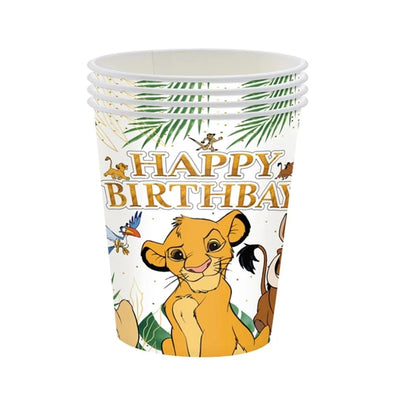 Lion King Birthday Party Supplies - Disposable Tableware Set with Cups Plates Napkins