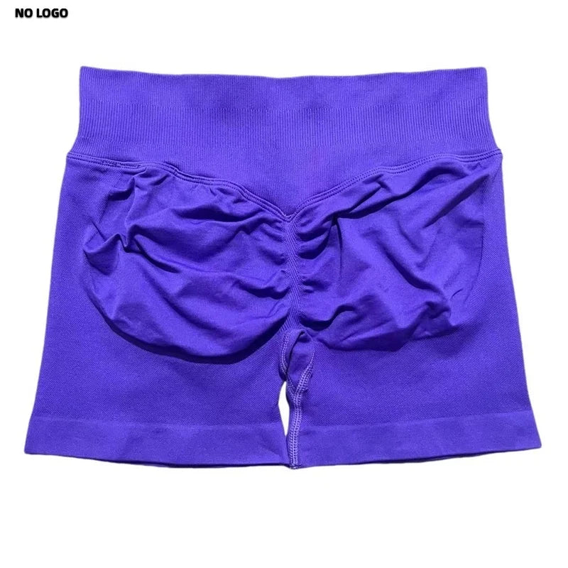 Women Sports Shorts - Low Waist Elastic Band Gym Biker Scrunch Fitness 4.5''