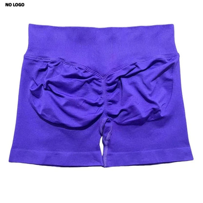 Women Sports Shorts - Low Waist Elastic Band Gym Biker Scrunch Fitness 4.5''