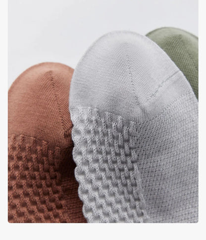 4 Pairs Men's Socks Classical Pure Cotton Antibacterial Deodorant Mesh Sweat Absorption Foot Massage Short Socks Sports Bussiess