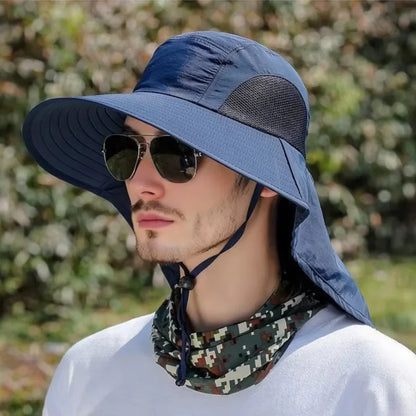 1/2/4PCS Sun Protection Bucket Hat for Men Wide Brim Fishing Cap with Neck Shade Face Flap Lightweight Summer Hiking Camping