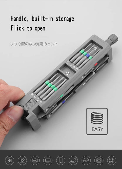 Precision Screwdriver Set - 324346 in 1 Multifunctional Tool with Magnetic Torx Phillips Bits for iPhone and Glass Repair