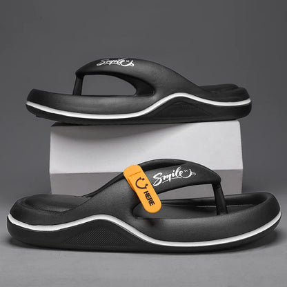 New Man Women Slippers Flip Flops Indoor Outdoor Beach Sandals Super Soft Bottom Slides Non-slip Thick Soled Men Slippers