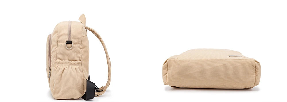 Soboba Large Capacity Diaper Backpack for Mom with Soft Corduroy Fabric and Convenient Design