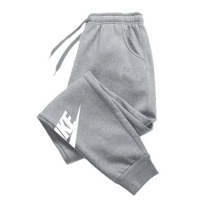 Men's printed pants, autumn and winter men's and women's running pants, sportswear and casual pants, fitness and gym sportswear