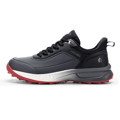 FitVille Men'S Wide Waterproof Spikeless Golf Shoes, High Traction Anti-Slip Sole, Shock Absorption Cushioning Arch Support Professional Golf Trainers, Roomy Toe Box For Wide & Fat Feet