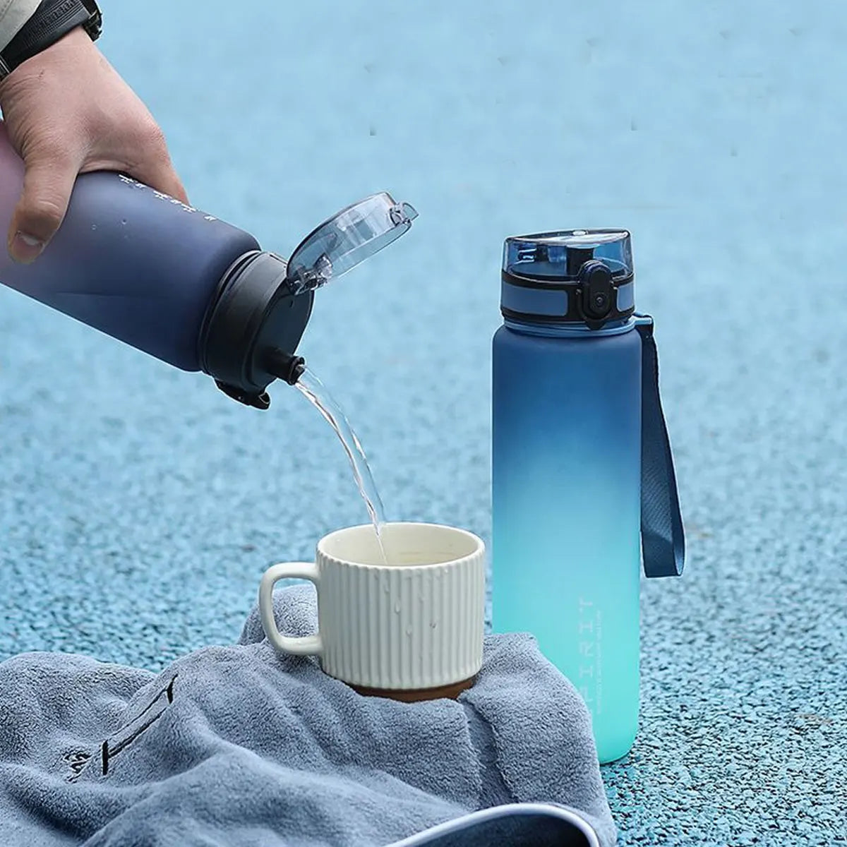 Gradient Water Bottle - Choose Your Size 1000ml/600ml/750ml - Perfect for Outdoor Camping Gym Ideal Holiday Gift for Birthday