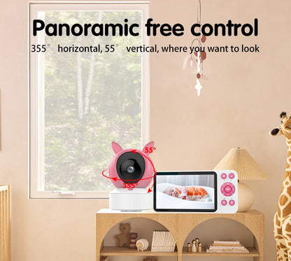 DANMINI 5 "TuyaAPP Baby Monitor Security Protection Wireless PTZ Surveillance Camera with Infrared Night Vision Motion Detection