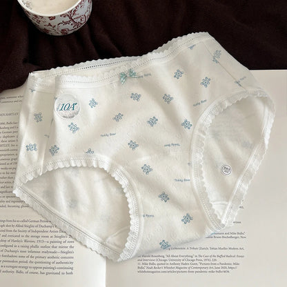 Fresh and Simple Style Class A Cotton 100A Antibacterial Extended Crotch Seamless Women's Triangle Underwear