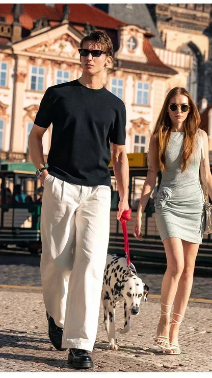 2026 New Fashion Bestseller Loose O-neck Cotton Short Sleeve T-shirt Stylish Breathable Daily Casual Unisex Tops For Men Women