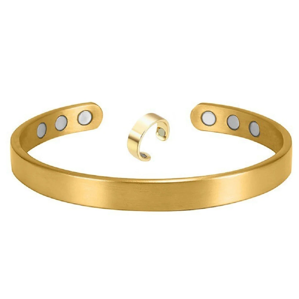 Viking Tree of Life Celtic Knot Zinc Alloy Magnetic Bracelet Ring Set Open Cuff Vintage Healing Jewelry for Men Women