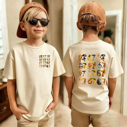 Cute Funny Six Seven Italian Brainrot 67 Number Graphic Print T-Shirt Boy/Girl Summer Short Sleeved Kids Tshirt Top Fan Gifts