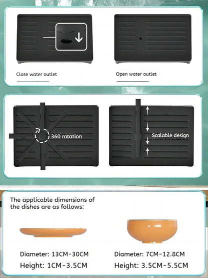 New Home Kitchen Dish Drain Rack Countertop Storage Rack with Cup Knife Holder Multifunctional Dishes Chopsticks Organizer